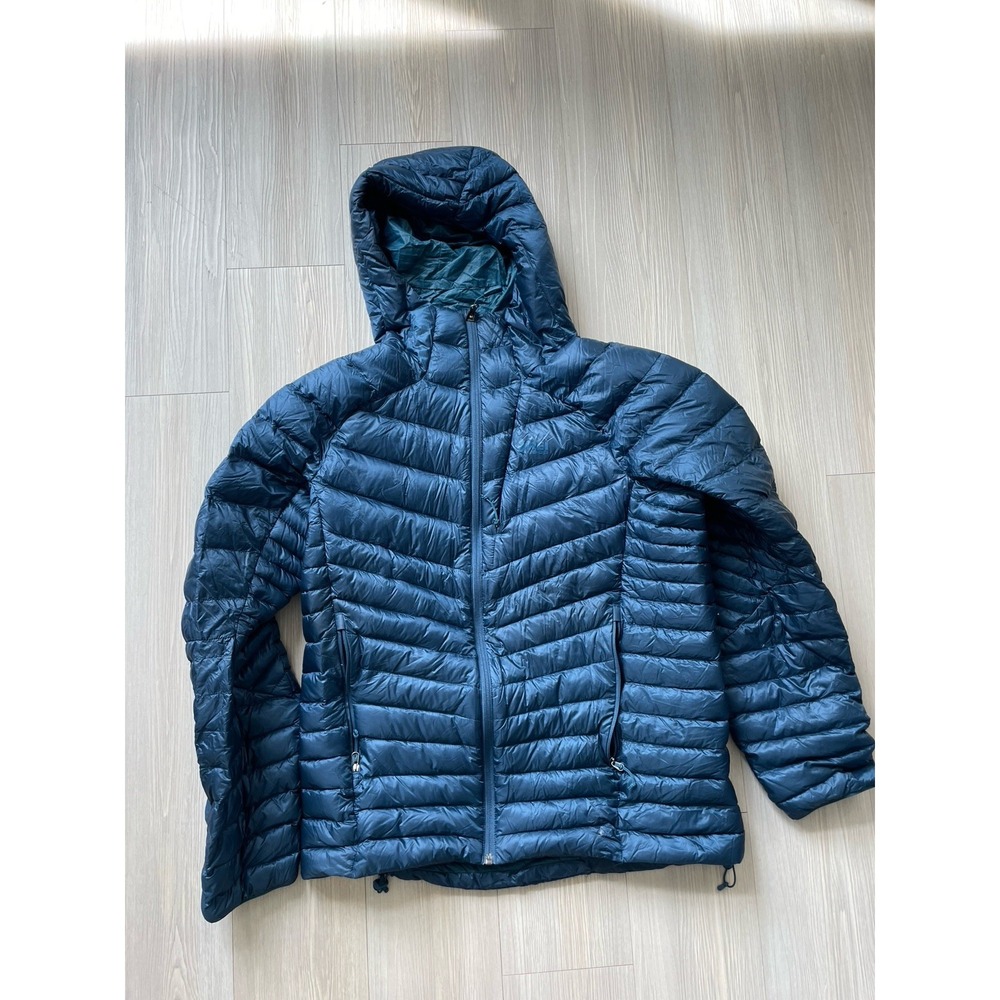 REI Women's Blue Down Puffer Jacket Size M Full Zip Lightweight Packable